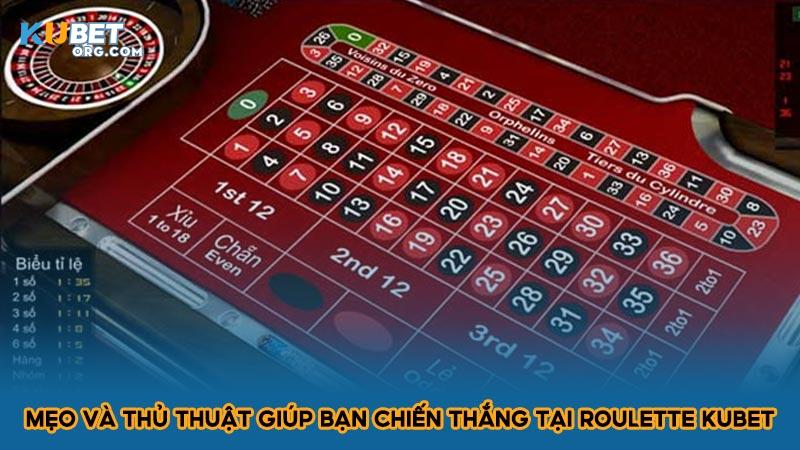 Mẹo và thủ thuật giúp bạn chiến thắng tại Roulette Kubet